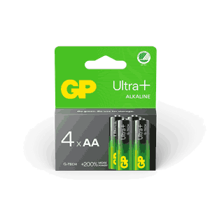 GP Ultra Plus Alkaline AA-batteri, 15AUP/LR6, 4-pakk