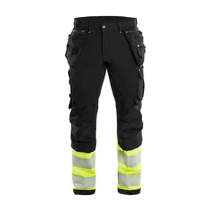 Blåkläder Varselbukse 4-veisstretch Svart/Gul Klasse 1