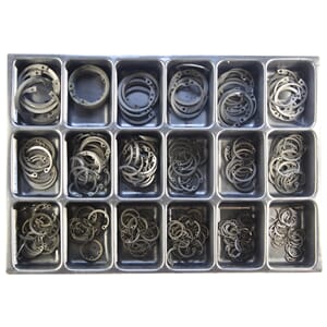 SORTIMENT LÅSERINGER 345 DELER INNV. 15--42MM