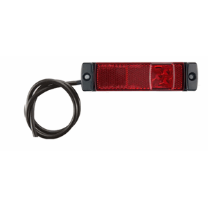 MARK.LYKT LED RØD 12/24V