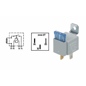 LYSRELE M/SIKRING 12V/15A