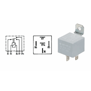 VEKSELRELE, 24V/20A, M/87A
