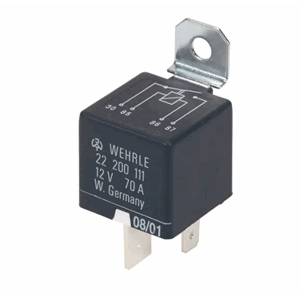 HJELPERELE, 12V/70A, 4-STIKK