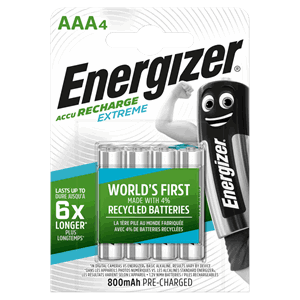 Energizer Recharge Extreme Eco AAA 800mAh 4 pack