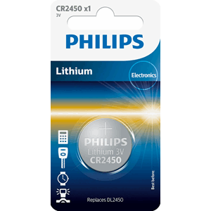 PHILIPS BATTERI KNAPP CR2450