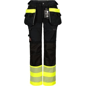 HIVIS STRETCHBUKSE DAME SVART/GUL KL. 1 STR.34