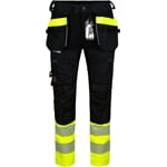 HIVIS STRETCHBUKSE HERRE SVART/GUL KL 1 C62