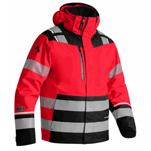 JAKKE 2-IN-1 KL2/3 RØD/SV M