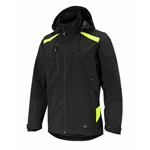 JAKKE SOFTSHELL SVART/GUL M