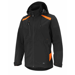 JAKKE SOFTSHELL SVART/ORANGE 2XL