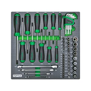 TOPTUL CARBONINNLEGG KOMBISETT 61 DELER