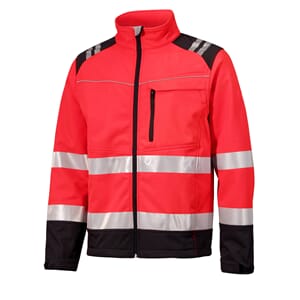 SOFTSHELL JAKKE HI-VIS RØDORANGE