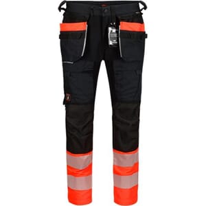 HIVIS STRETCHBUKSE HERRE SVART/RØD KL 1 C50