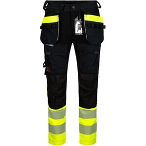 HIVIS STRETCHBUKSE HERRE SVART/GUL KL 1