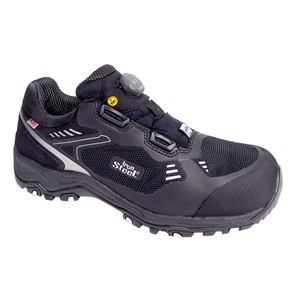 IRONSTEEL MERSEY SAFETY SHOE BLACK/SILVER S3 WP 39