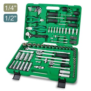 TOPTUL VERKTØYKOFFERT 1/4'' - 1/2'' 97 DELER